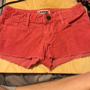 Pink roxy shorts!